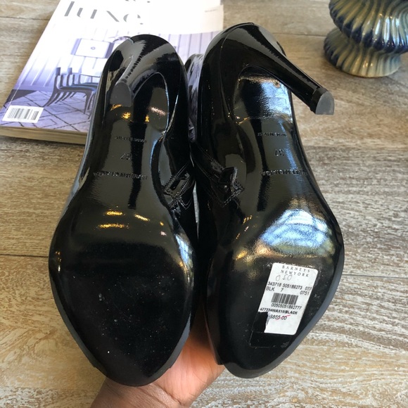 Balenciaga Black Patent Leather Peep Toe Bootie - Picture 8 of 8